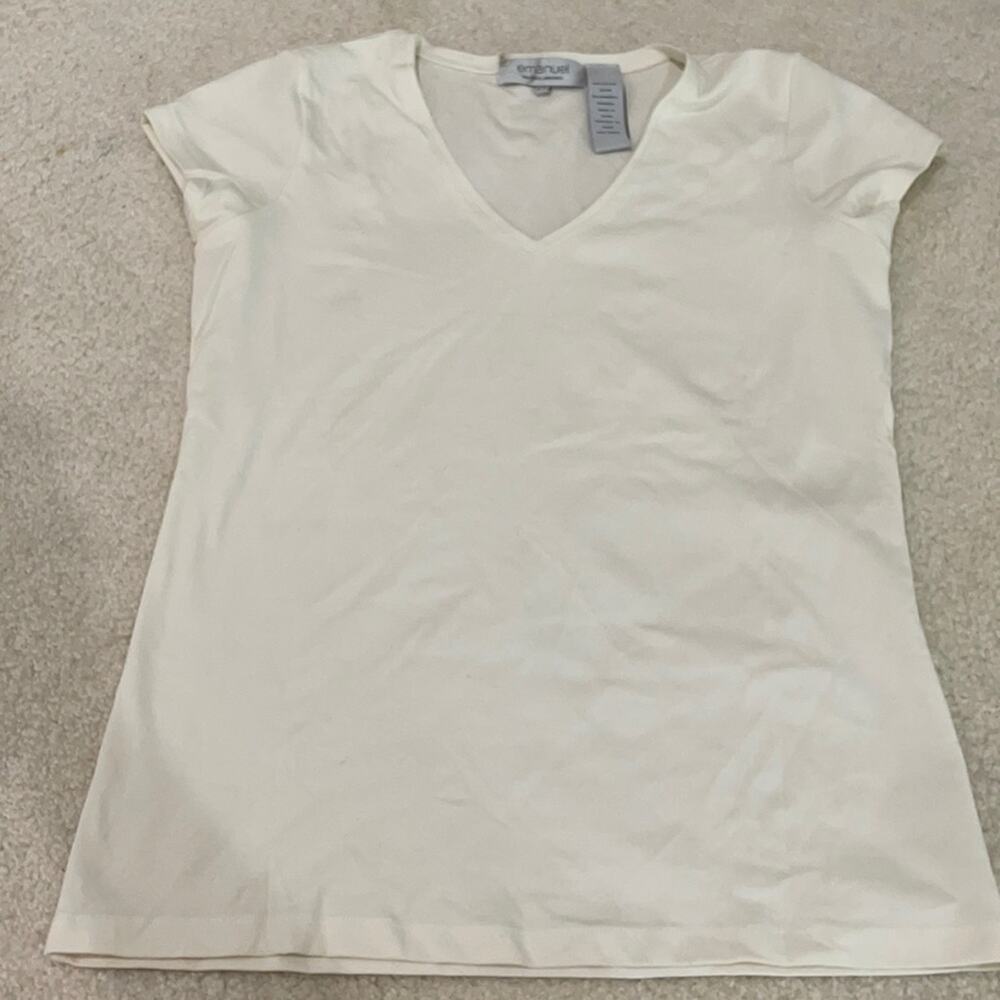 Emanuel Ungaro s cream simple t worn once